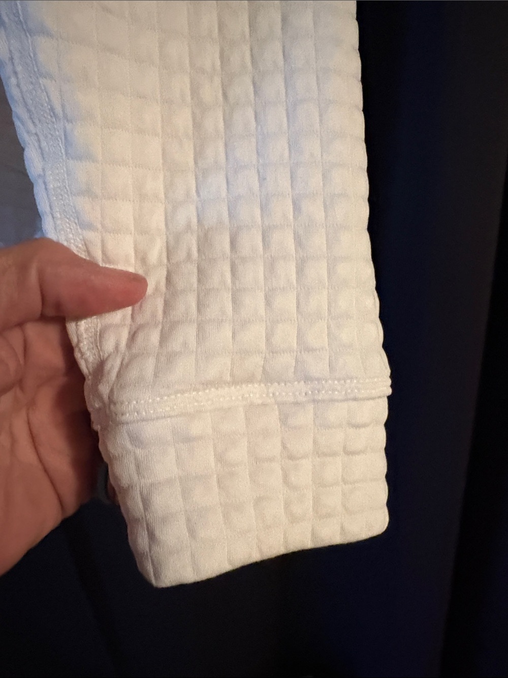 NOBULL White Quilted Waffle Crewneck Sweatshirt - Picture 3 of 8